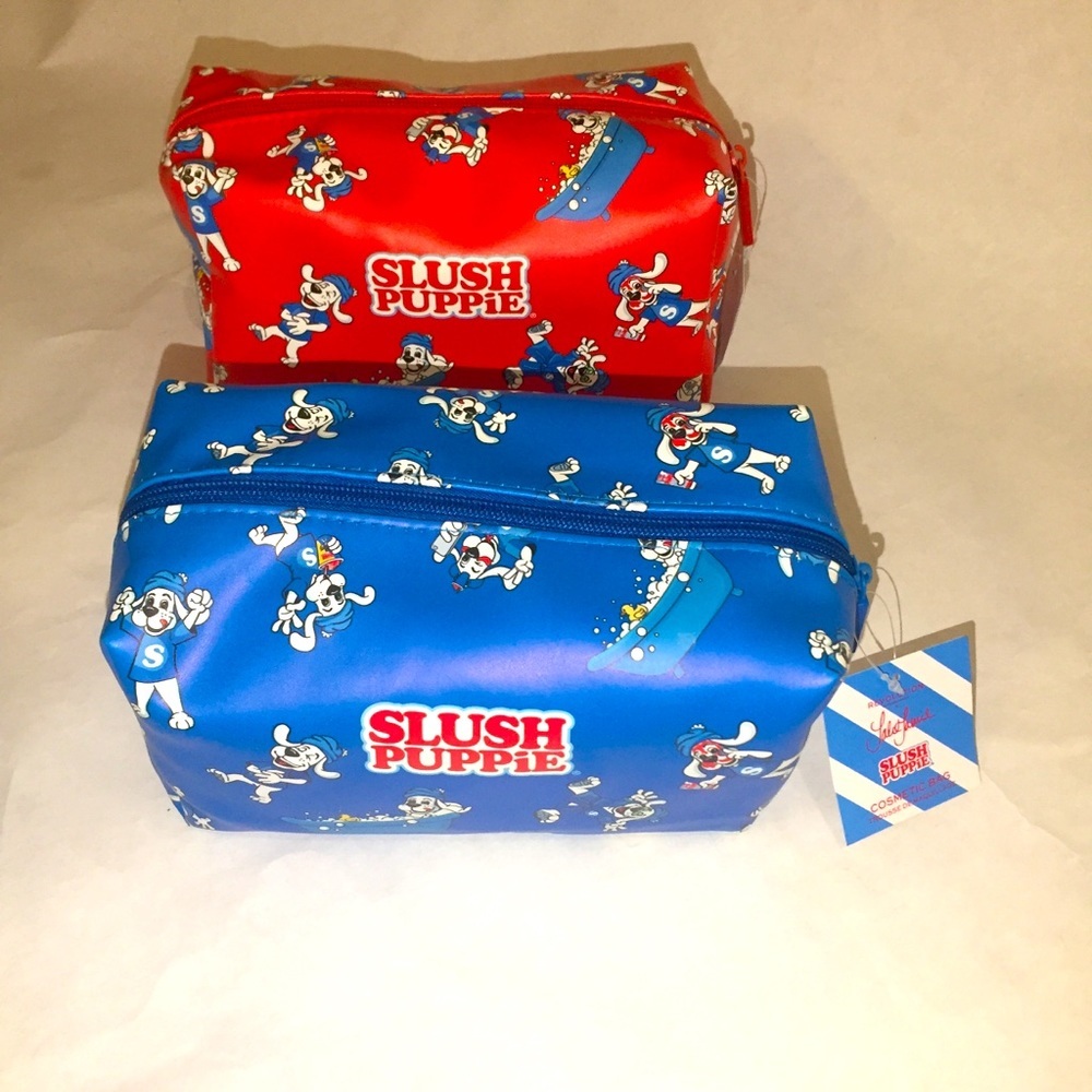 2 x slush puppie makeup bags